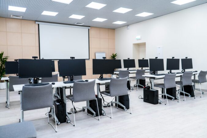 Classroom of computers